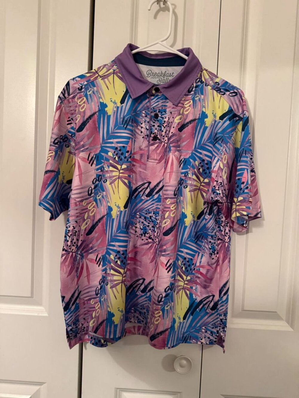 RSVLTS/Breakfast Balls - Men's Med. Polo - La Croy "Plum Lake"